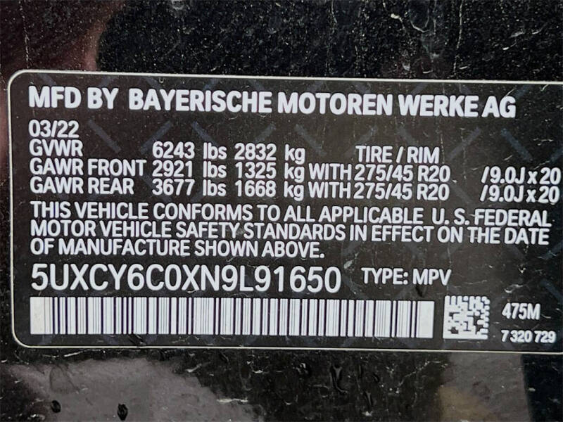 2022 BMW X6 xDrive40i