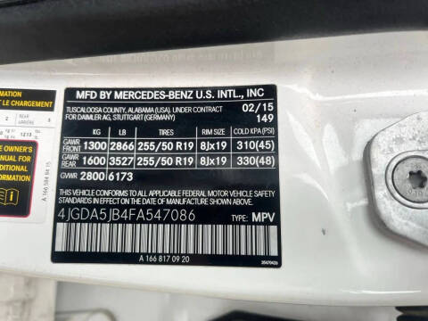 2015 Mercedes-Benz M-Class ML 350