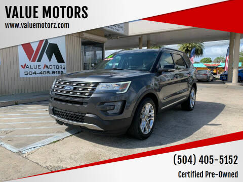 2016 Ford Explorer for sale at VALUE MOTORS in Kenner LA
