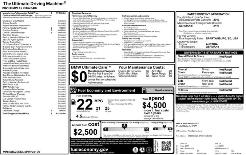 2023 BMW X7 xDrive40i