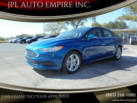 2018 Ford Fusion for sale at JPL AUTO EMPIRE INC. in Lake Alfred FL