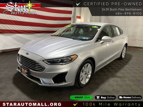 2019 Ford Fusion Hybrid for sale at STAR AUTO MALL 512 in Bethlehem PA
