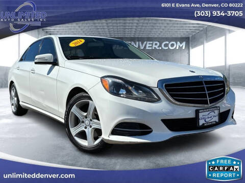 2014 Mercedes-Benz E-Class for sale at Unlimited Auto Sales in Denver CO