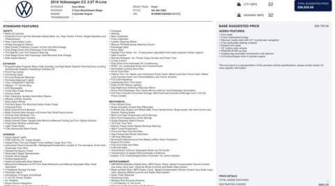 2016 Volkswagen CC 2.0T R-Line