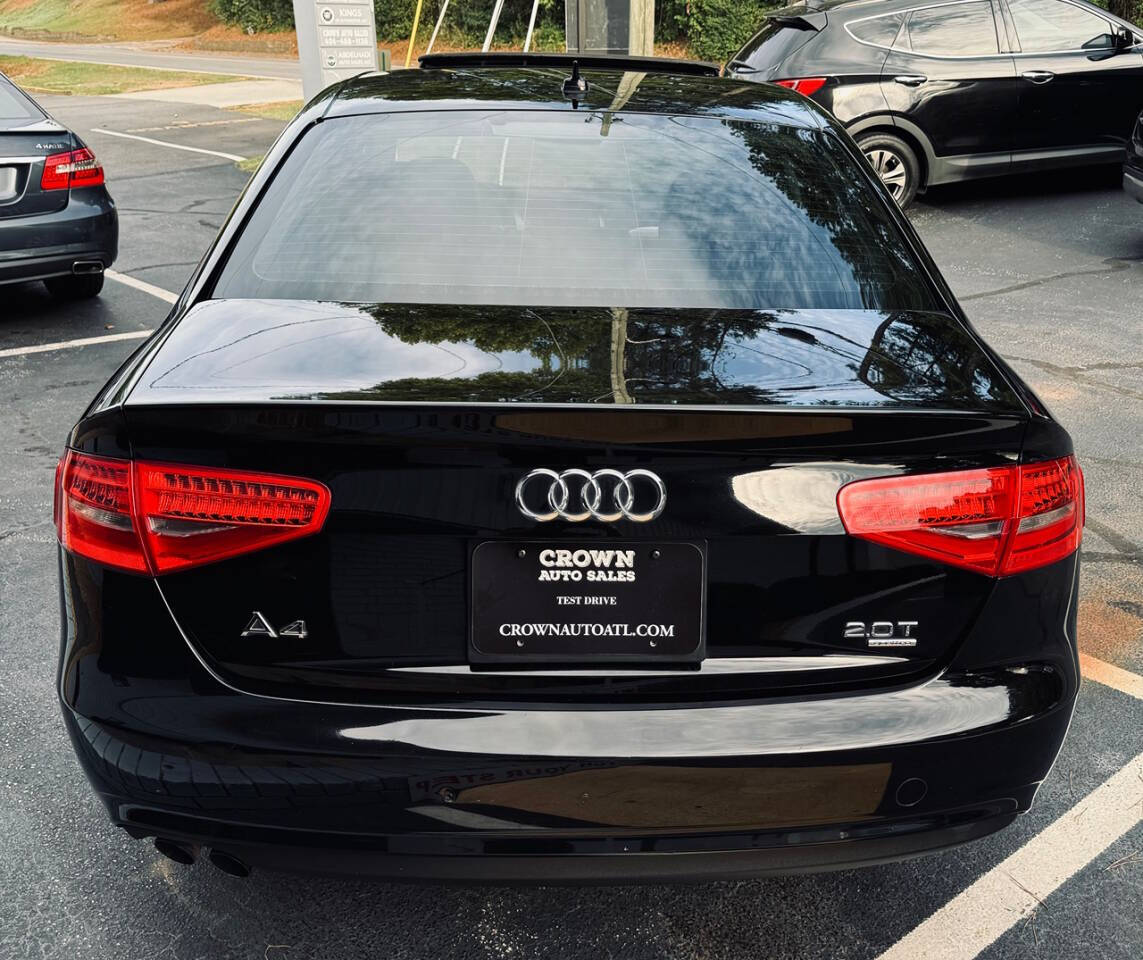 2013 Audi A4 for sale at Crown Auto Sales in Marietta, GA