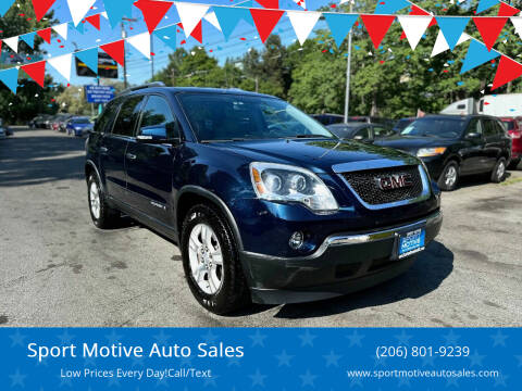 2008 GMC Acadia for sale at Sport Motive Auto Sales in Seattle WA