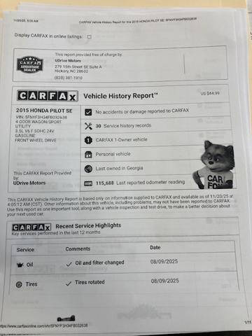 2015 Honda Pilot SE