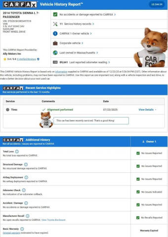 2014 Toyota Sienna L 7-Passenger