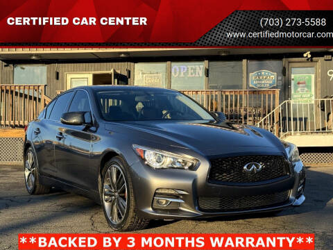 2015 Infiniti Q50 for sale at CERTIFIED CAR CENTER in Fairfax VA