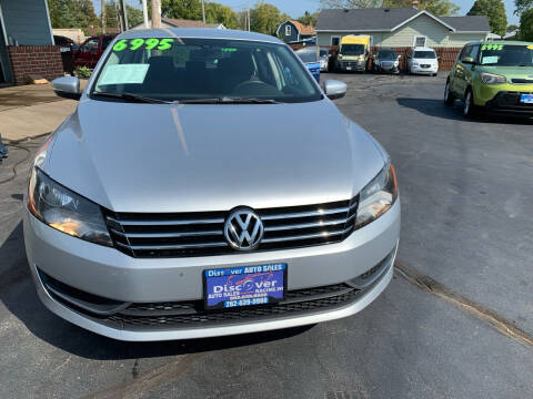 2013 Volkswagen Passat for sale at DISCOVER AUTO SALES in Racine WI
