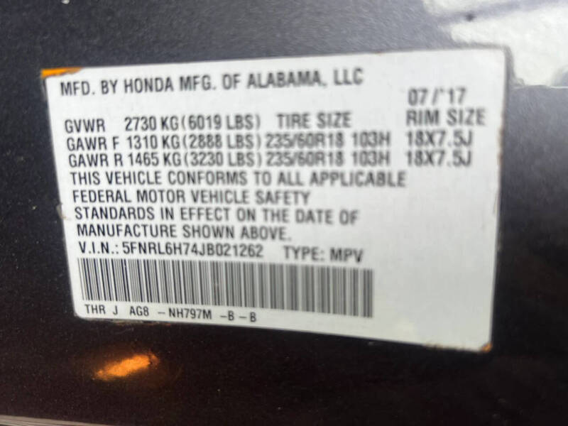 2018 Honda Odyssey