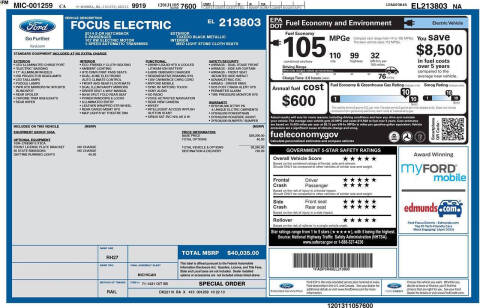 2014 Ford Focus Electric