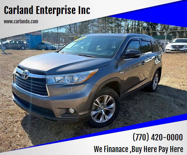 2015 Toyota Highlander for sale at Carland Enterprise Inc in Marietta GA