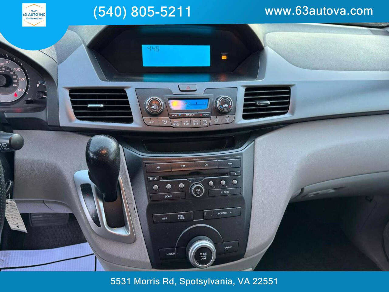 2012 Honda Odyssey for sale at 63 Auto Inc in Spotsylvania, VA