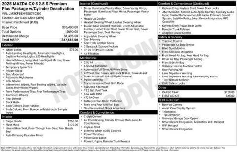 2025 Mazda CX-5 2.5 S Premium Plus