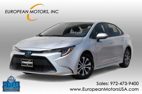2022 Toyota Corolla Hybrid for sale at European Motors Inc in Plano TX