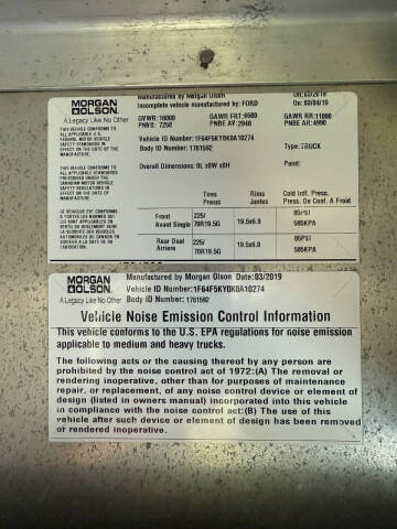 2019 Ford Stripped Chassis