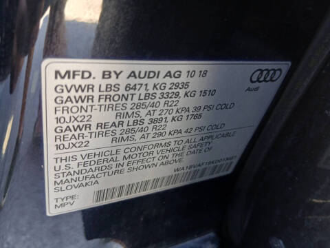 2019 Audi Q8 quattro Premium Plus 55 TFSI