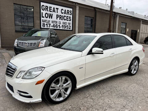 2012 Mercedes-Benz E-Class for sale at BARCLAY MOTOR COMPANY in Arlington TX