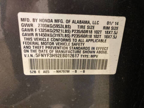 2014 Honda Pilot Touring