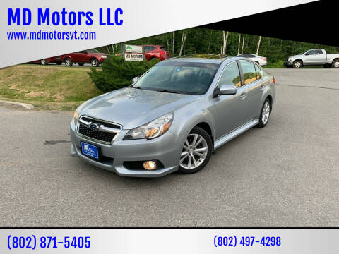 2013 Subaru Legacy for sale at MD Motors LLC in Williston VT