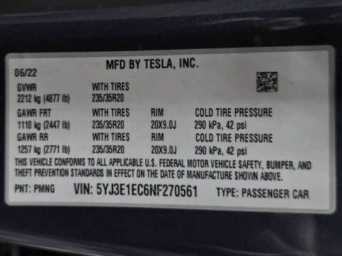 2022 Tesla Model 3 Performance