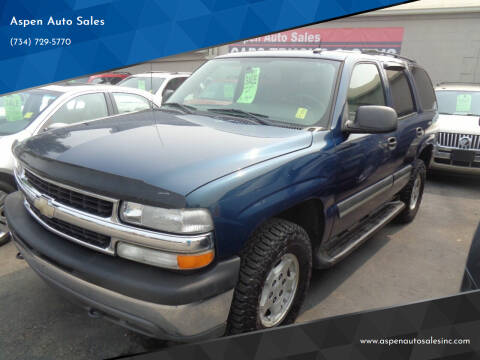 2005 Chevrolet Tahoe for sale at Aspen Auto Sales in Wayne MI
