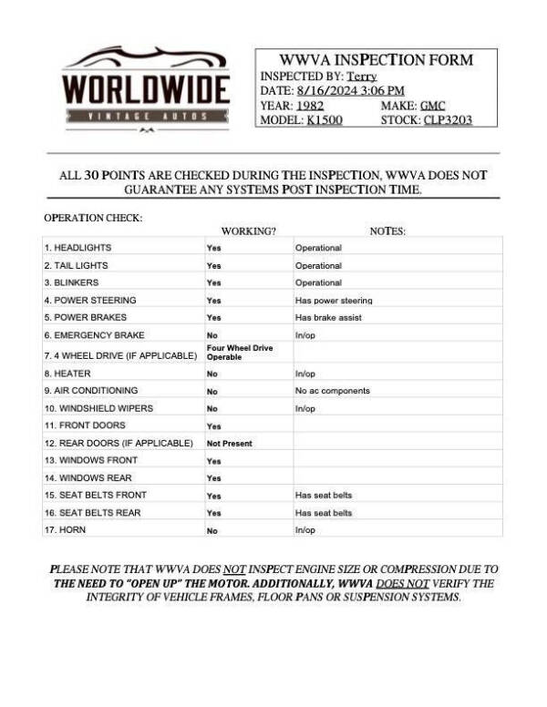 1982 GMC C/K 1500 Series