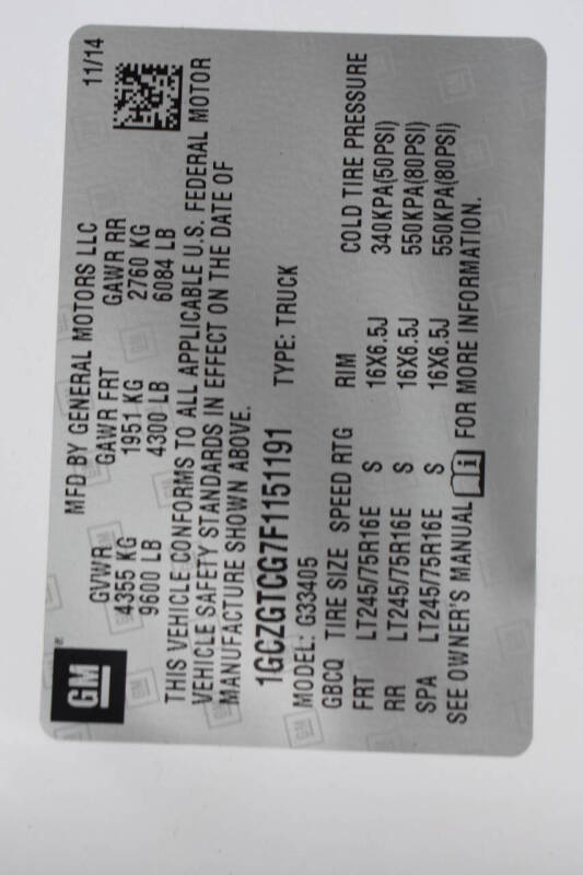 2015 Chevrolet Express 3500