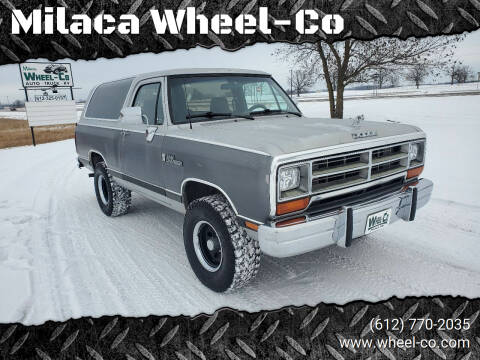 1989 Dodge Ramcharger for sale at Milaca Wheel-Co in Milaca MN