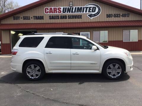 2012 GMC Acadia for sale at Cars Unlimited in Marshall MN