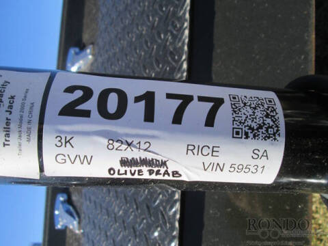 2026 Rice Trailers Single Axle Utility SST8212