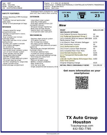 1997 Chevrolet Camaro Z28