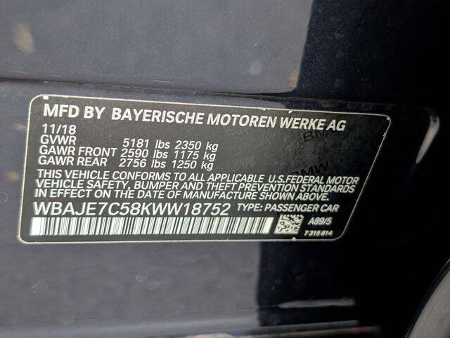 2019 BMW 5 Series 540i xDrive