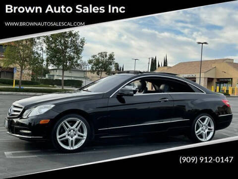 2013 Mercedes-Benz E-Class for sale at Brown Auto Sales Inc in Upland CA