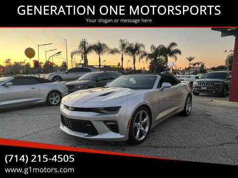 2018 Chevrolet Camaro for sale at GENERATION ONE MOTORSPORTS in La Habra CA