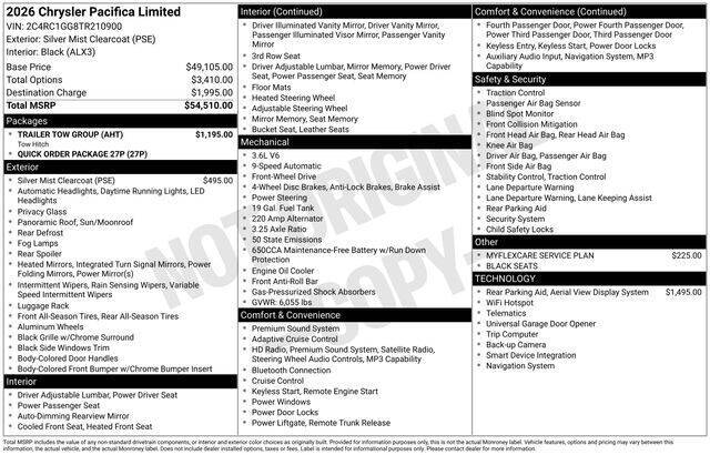 2026 Chrysler Pacifica Limited
