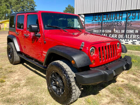 2012 Jeep Wrangler Unlimited for sale at Jeremiah 29:11 Auto Sales in Avinger TX