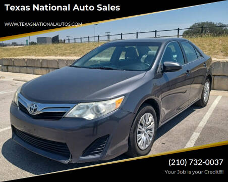 2013 Toyota Camry for sale at Texas National Auto Sales in San Antonio TX