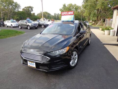 2018 Ford Fusion Hybrid for sale at North American Credit Inc. in Waukegan IL