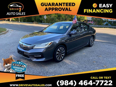 2017 Honda Accord Hybrid for sale at Drive 1 Auto Sales in Wake Forest NC