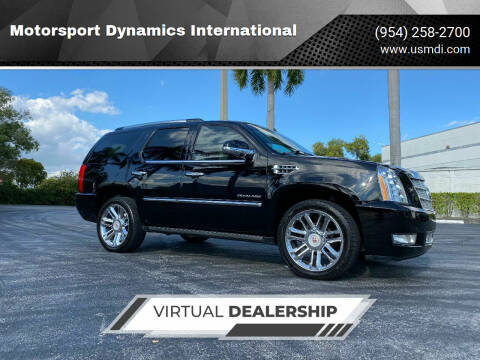 2013 Cadillac Escalade for sale at Motorsport Dynamics International in Pompano Beach FL