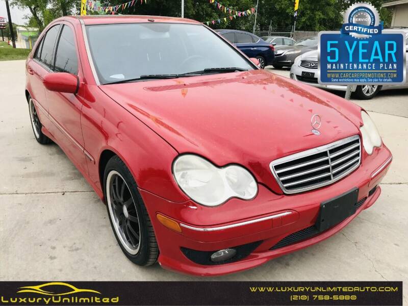 2006 Mercedes-Benz C-Class for sale at LUXURY UNLIMITED AUTO SALES in San Antonio TX