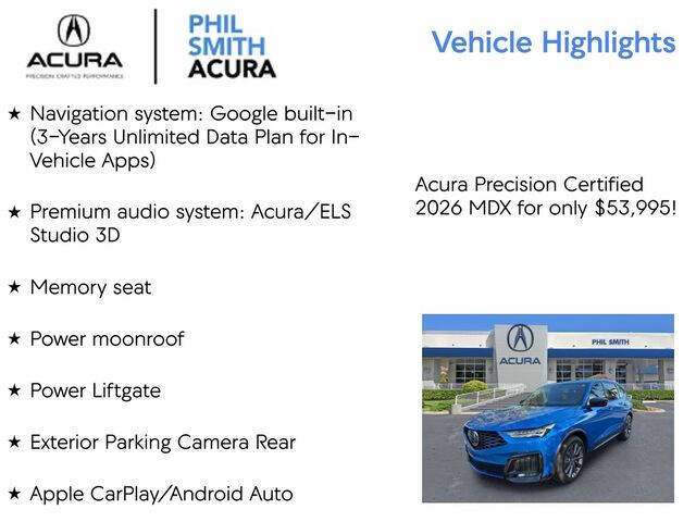 2026 Acura MDX SH-AWD w/A-SPEC