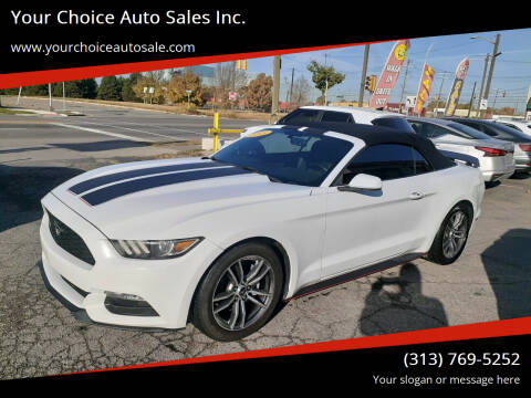 2015 Ford Mustang for sale at Your Choice Auto Sales Inc. in Dearborn MI