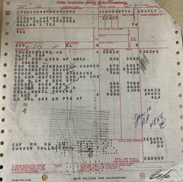 1957 Ford Thunderbird