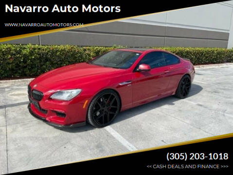 2012 BMW 6 Series for sale at Navarro Auto Motors in Hialeah FL