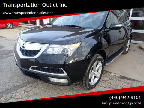 2011 Acura MDX for sale at Transportation Outlet Inc in Eastlake OH