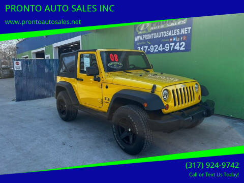 2008 Jeep Wrangler for sale at PRONTO AUTO SALES INC in Indianapolis IN
