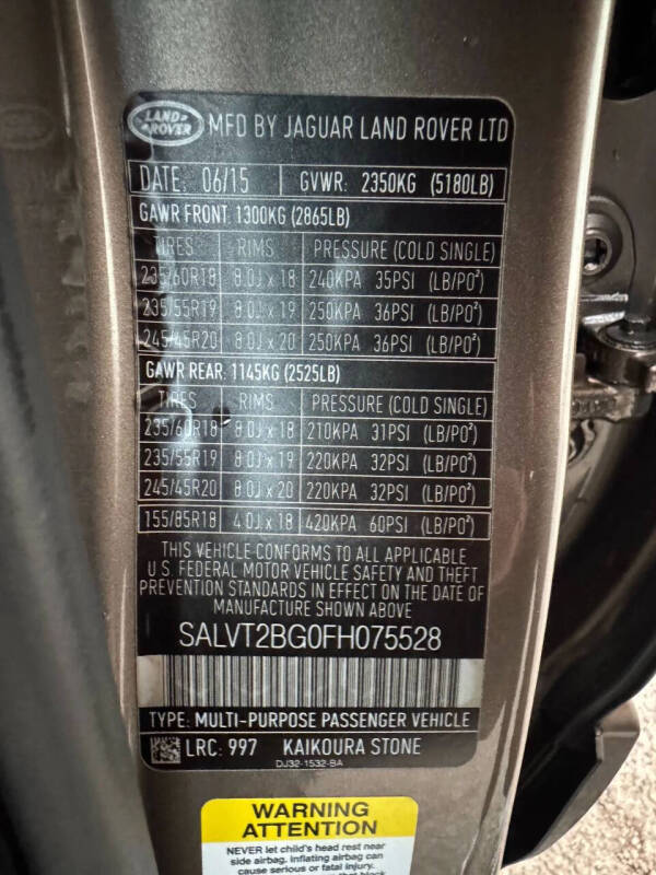 2015 Land Rover Range Rover Evoque Dynamic